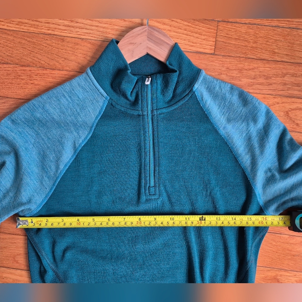 Smartwool Teal Half-Zip Merino Pullover - Picture 6 of 9